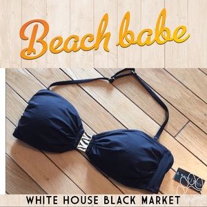 NWT🖤White House Black Market🖤 Halter Bikini Top~ Sz.S~ A-C cup